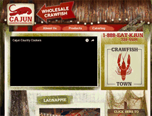 Tablet Screenshot of cajuncountrycookers.com